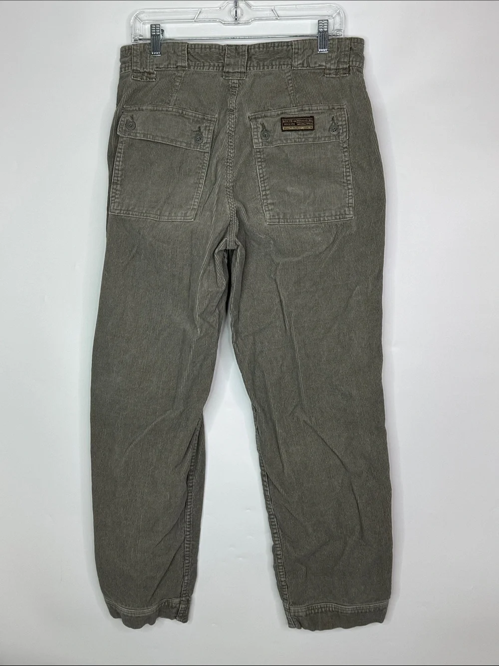 Vintage Route 66 Corduroy Cargo Gray Pants Size 32x32 Y2K
